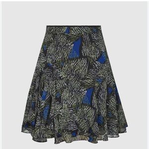 NWT REISS Muriel Jungle Print Mini Skirt